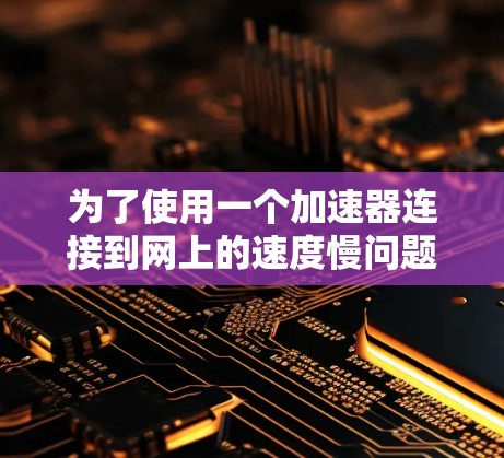 为了使用一个加速器连接到网上的速度慢问题，以下是分步指南，结合上述思考过程