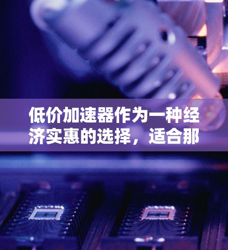 低价加速器作为一种经济实惠的选择,适合那些预算有限但对网络加速需求较大的用户。以下是对低价加速器的详细分析和建议 低价加速器作为一种经济实惠的选择,适合那些预算有限但对网络加速需求较大的用户。以下是对低价加速器的详细分析和建议