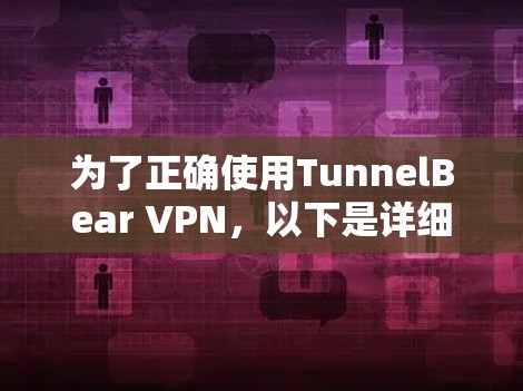 为了正确使用TunnelBear VPN，以下是详细的步骤和注意事项