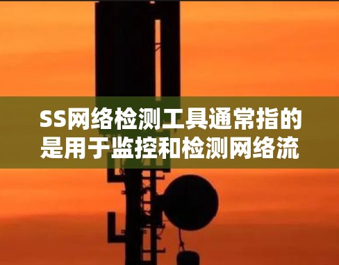 SS网络检测工具通常指的是用于监控和检测网络流量的软件工具。这些工具可以帮助组织或个人监控网络流量,确保网络环境的安全性和稳定性。以下是一些常用的SS网络检测工具及其功能 SS网络检测工具通常指的是用于监控和检测网络流量的软件工具。这些工具可以帮助组织或个人监控网络流量,确保网络环境的安全性和稳定性。以下是一些常用的SS网络检测工具及其功能